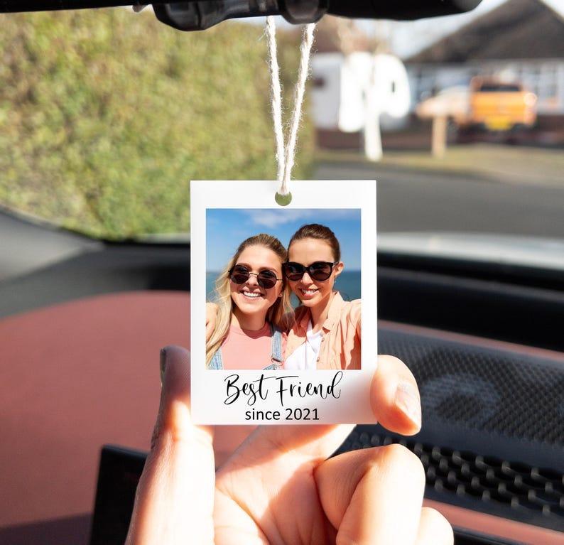 Personalised Photo Car Hanging Ornament Driving Test Pass Polaroid First Car Custom Charm Gift Drive Safe New Driver Boyfriend Girlfriend - NameNecklaceAU