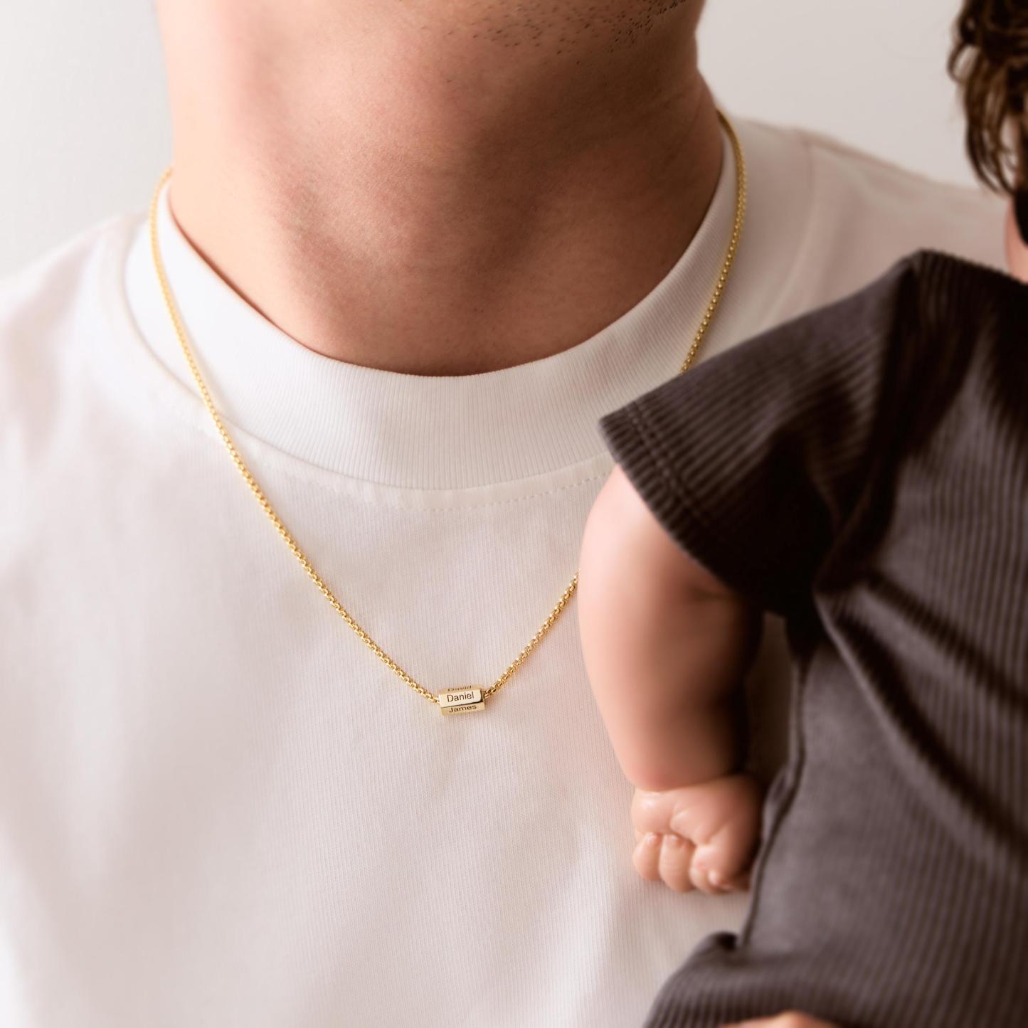 Custom Men's Name Necklace Personalized Multi-Name Pendant Necklace Valentine's Gift for Him - NameNecklaceAU