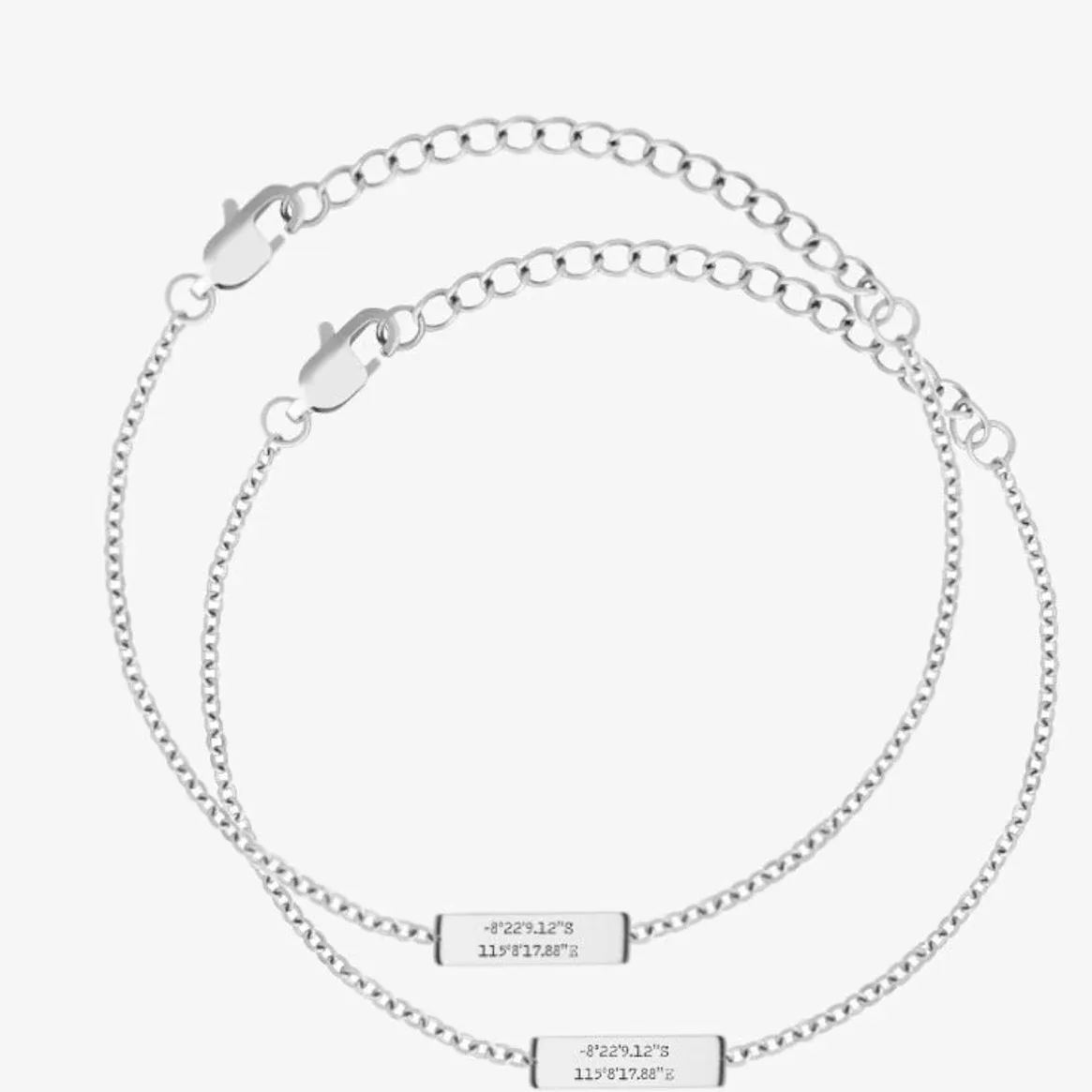 personalized  Gold and silver matching couples bracelet set-matching bracelets for couples  anniversary bracelets custom engraved jewelry