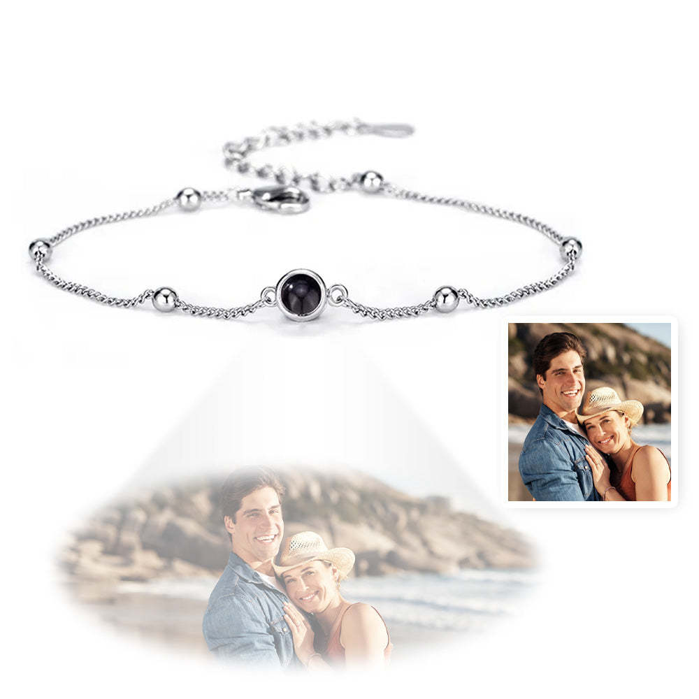 Personalized Projection Photo Bracelet Simple Anniversary Gift For Her