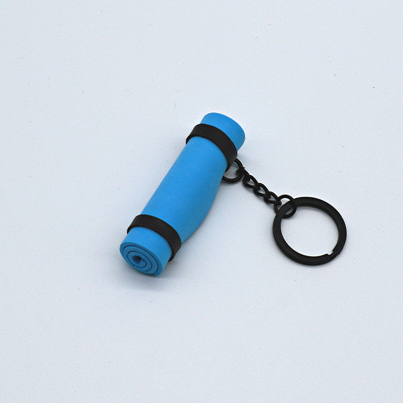 Mini Rolled Yoga Mat Keychain Cute Rolled Yoga Mat Keyring Fitness Motivation Charm for Gym Bags - NameNecklaceAU
