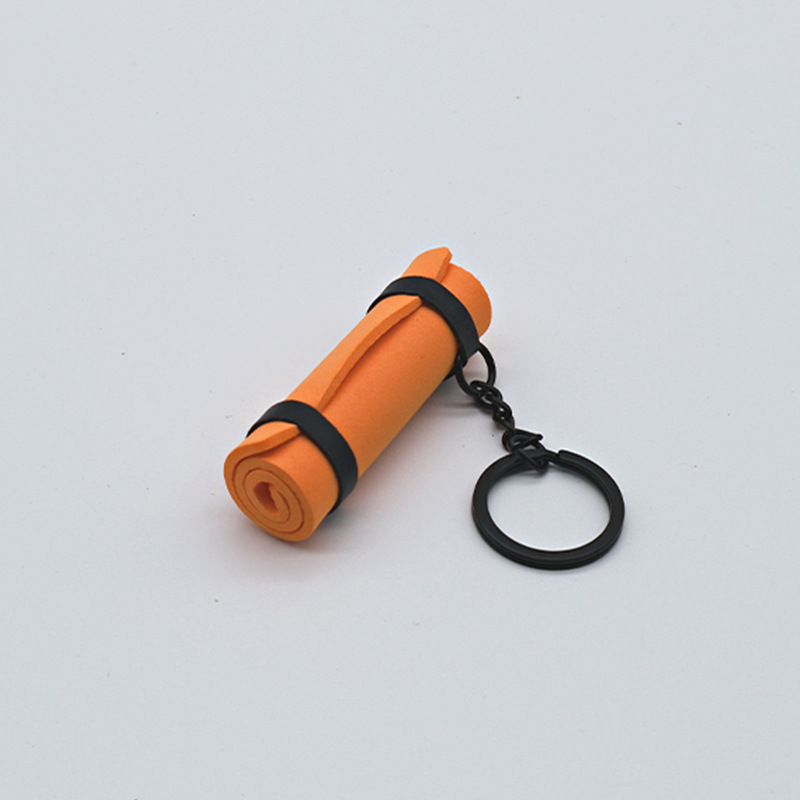 Mini Rolled Yoga Mat Keychain Cute Rolled Yoga Mat Keyring Fitness Motivation Charm for Gym Bags - NameNecklaceAU