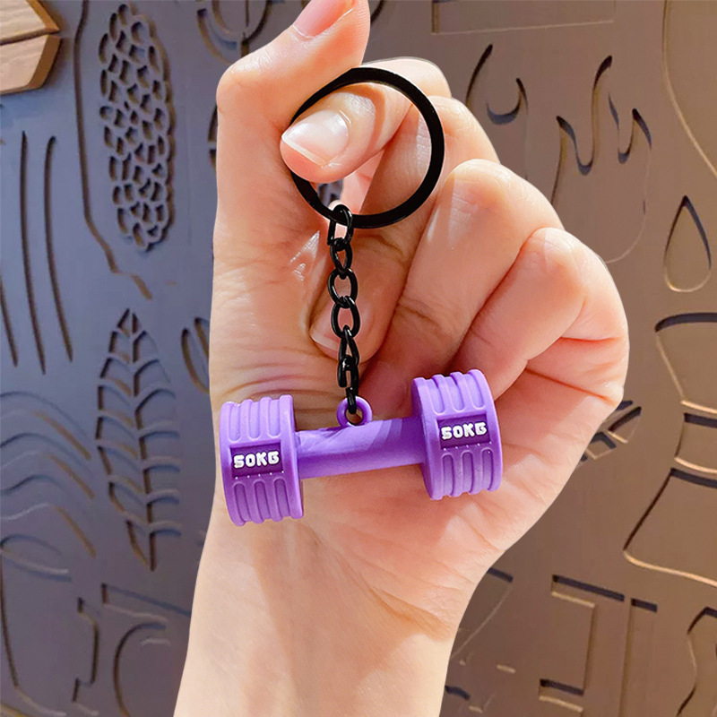 Mini Dumbbell Keychain Fitness Gym Keyring Bag Charm Gift for Gym Lovers - NameNecklaceAU