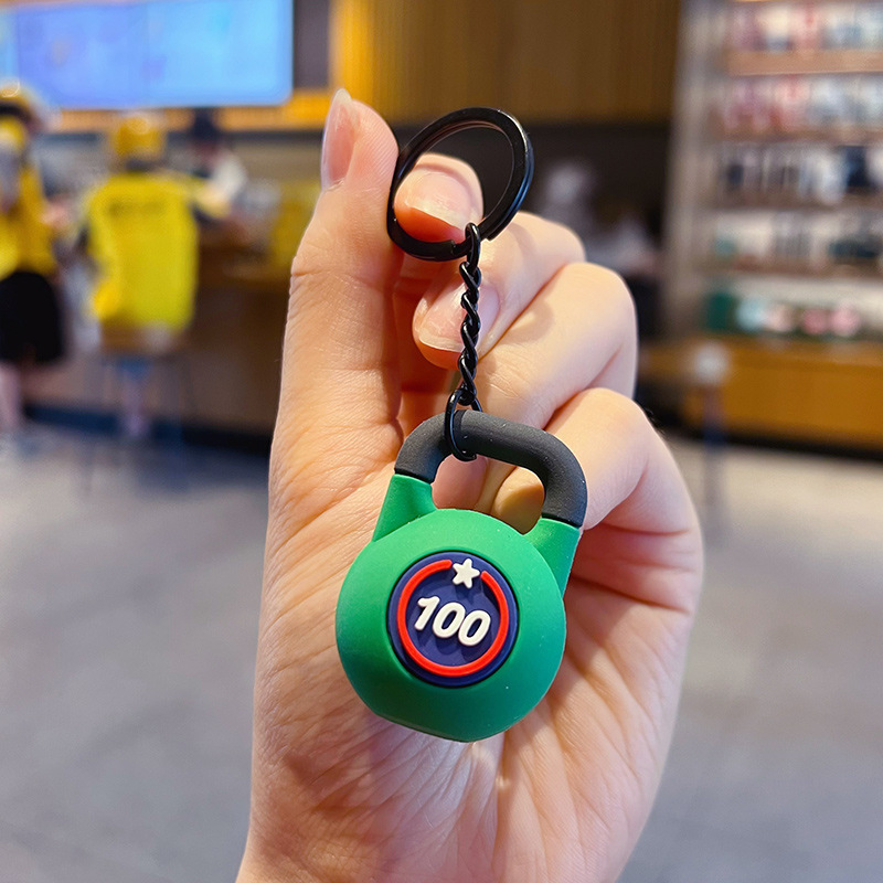 3D Mini Kettlebell Keychain PVC Gym Keychain Durable PVC Kettlebell Keyring Workout Motivation Gift for Trainers - NameNecklaceAU
