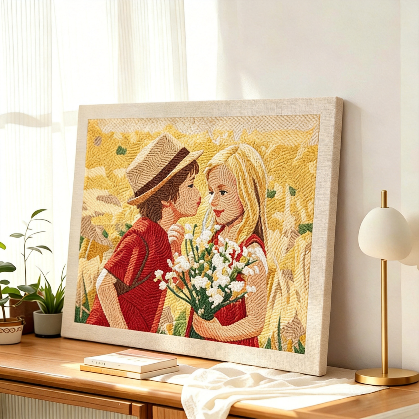 Personalized Photo Punch Needle Kit Custom Picture Embroidery Craft Anniversary Couple Portrait Material Pack Gift for Girlfriend - NameNecklaceAU