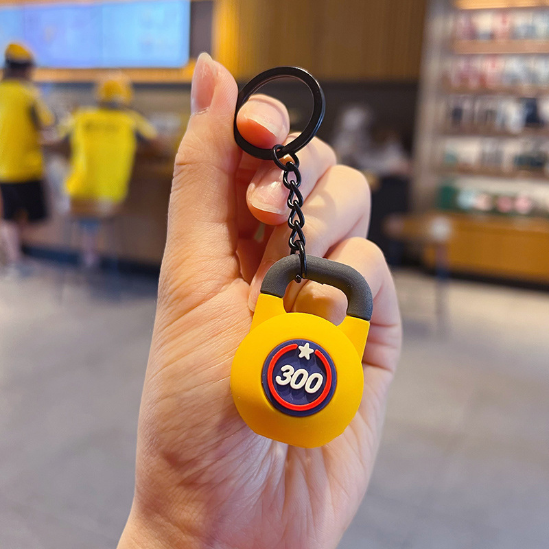 3D Mini Kettlebell Keychain PVC Gym Keychain Durable PVC Kettlebell Keyring Workout Motivation Gift for Trainers - NameNecklaceAU
