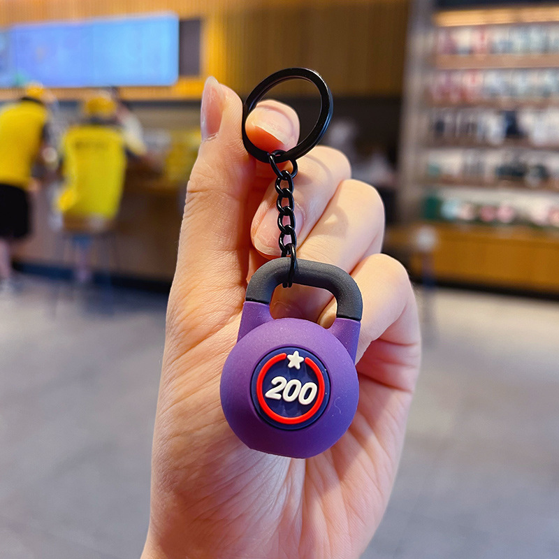 3D Mini Kettlebell Keychain PVC Gym Keychain Durable PVC Kettlebell Keyring Workout Motivation Gift for Trainers - NameNecklaceAU