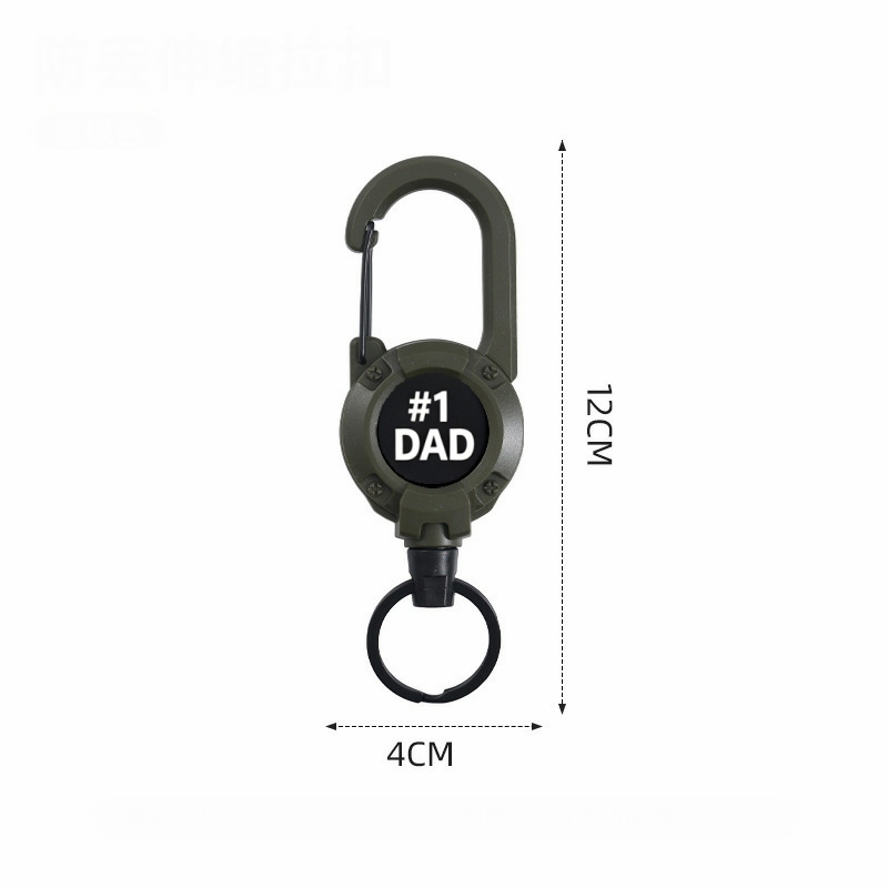3 In 1 new multifunctional Retractable Pull Reel Carabiner Keychain, Strong Steel Wire Rope Buckle,Outdoor Sport Keychain Tool keychain accessories - NameNecklaceAU