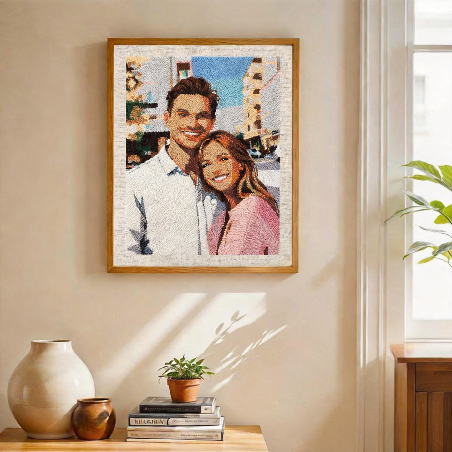 Personalized Photo Punch Needle Kit Custom Picture Embroidery Craft Anniversary Couple Portrait Material Pack Gift for Girlfriend - NameNecklaceAU