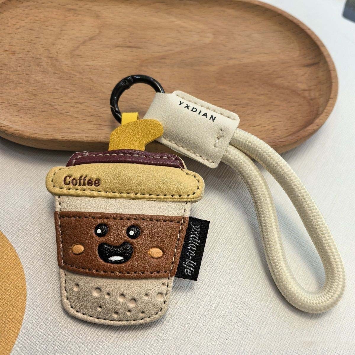Cute PU Leather Animal Keychain Kawaii Leather Food And Animal Keyring Novelty Cartoon PU Leather Keychain Set - NameNecklaceAU