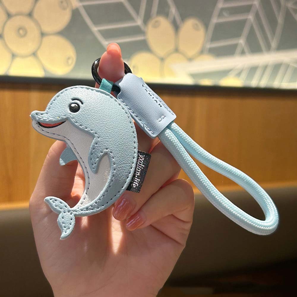 Cute PU Leather Animal Keychain Kawaii Leather Food And Animal Keyring Novelty Cartoon PU Leather Keychain Set - NameNecklaceAU