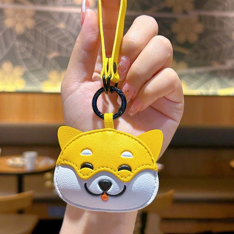 Cute PU Leather Animal Keychain Kawaii Leather Food And Animal Keyring Novelty Cartoon PU Leather Keychain Set - NameNecklaceAU