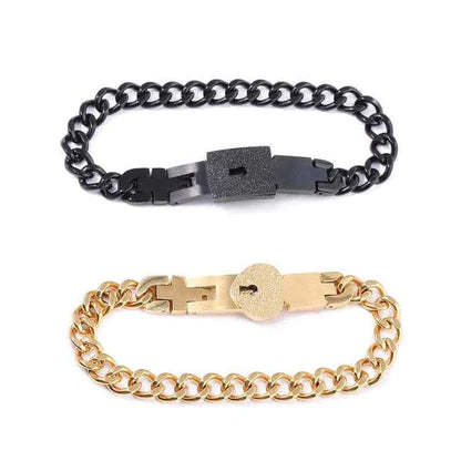 Lock & Key Bracelet Valentine`s Day Gift for Couples - yournamenecklaceau