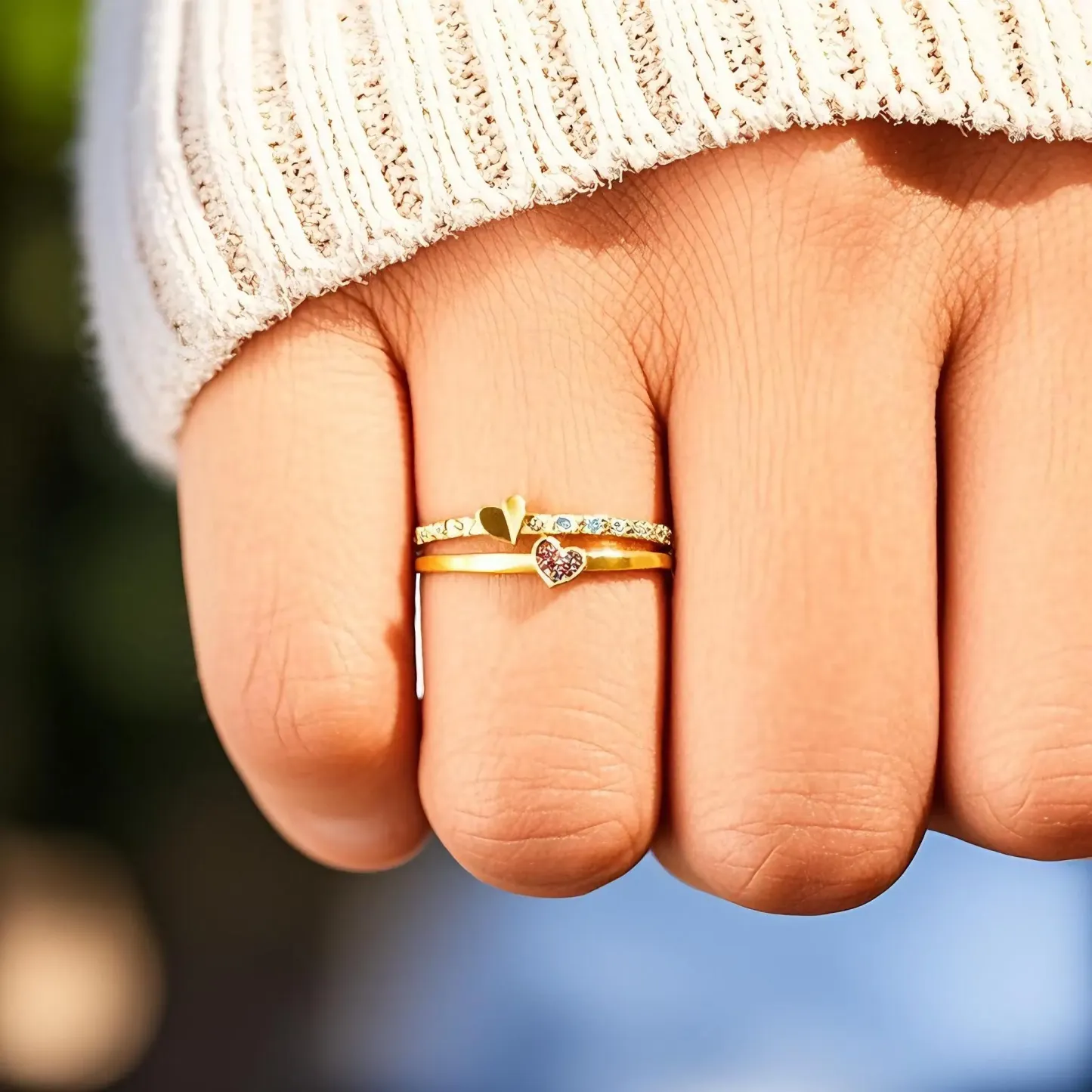 Mother's Ring Mama Daughter Joined At The Heart Sentimental Jewelry Gift for Mom Mother`s Day Gifts - NameNecklaceAU