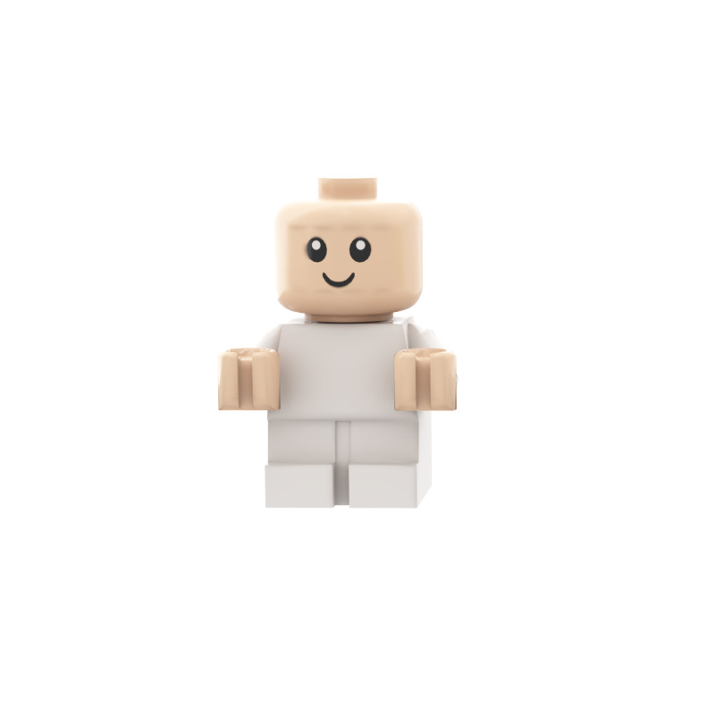 Spot standard building block assembly toys plastic flesh-colored baby