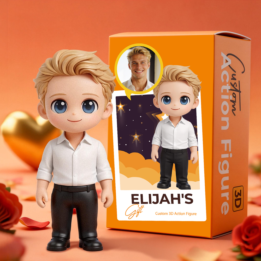 Custom 3D Action Figure from Your Photo Personalized Toy Figure Unique & Memorable Gift for Lovers, Boyfriends, Girlfriends
