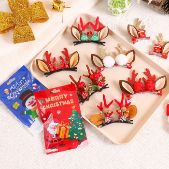 Christmas Reindeer Antler Hair Clips Adorable Christmas Deer Ear Hair Barrettes Festive Holiday Hair Accessories (BOGO Free!) -  NameNecklaceUK