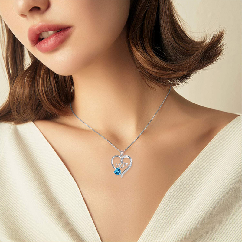 Mother's Day Gifts Love Heart Pendant Necklaces I Love You Mom to The Moon and Back -  NameNecklaceUK
