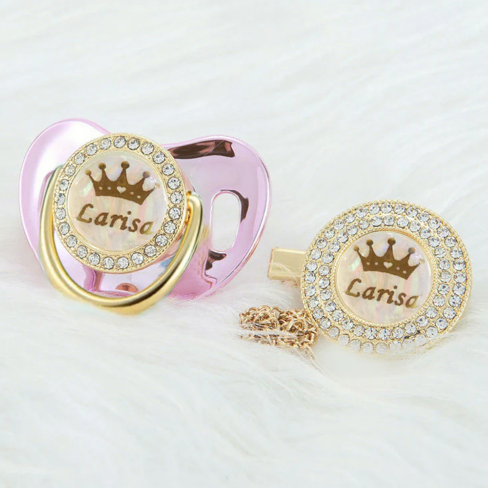 Personalized Name Exquisite Handmade Pacifier Gift for Your Little One -  NameNecklaceUK