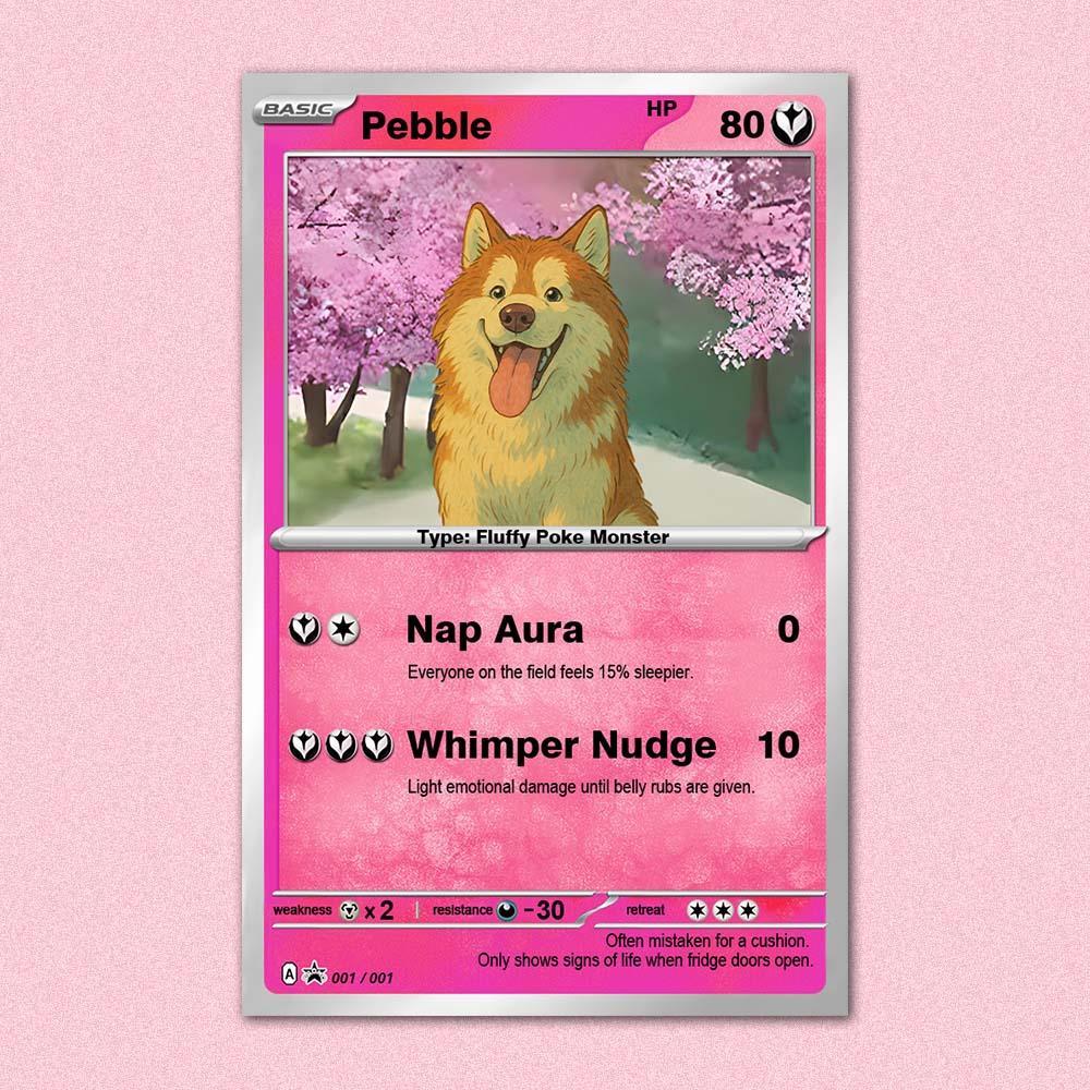 Custom POKE Card Portrait from Photo - Personalized Anime Poster - Fathers Day Gift- Funny Cartoon Card -  NameNecklaceUK