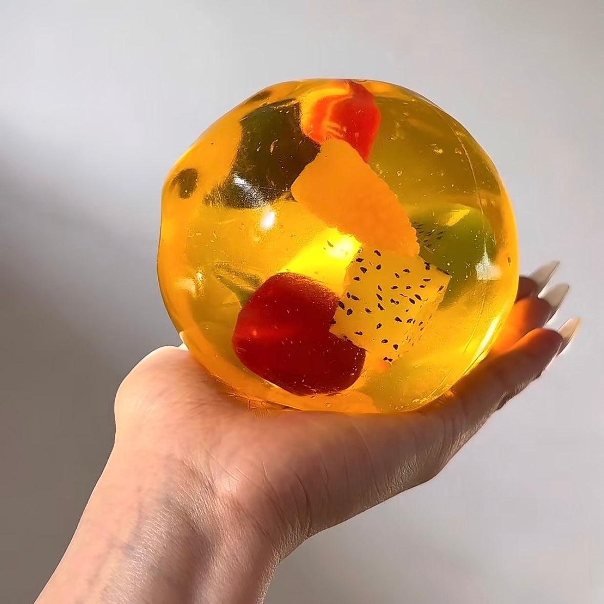 Realistic Fruit Jelly Banana Squishy Toy | Transparent Fruit Filled Stress Relief Fidget Toy for Kids & Adults -  NameNecklaceUK