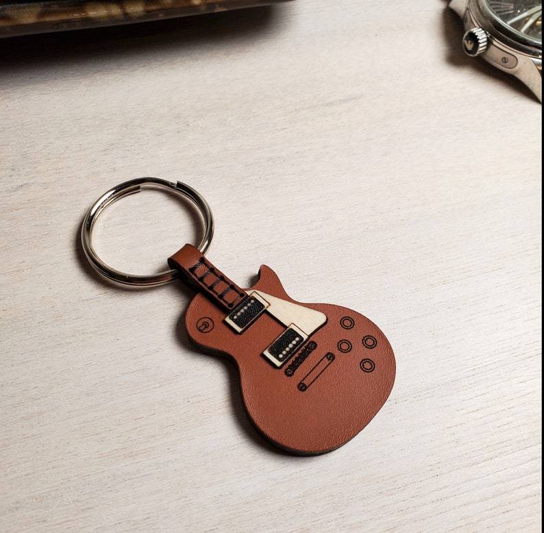 Custom Spotify Code Leather Guitar Pick Keychain Personalized Name Leather Guitar Keychain Anniversary Gift for Him/Her -  NameNecklaceUK
