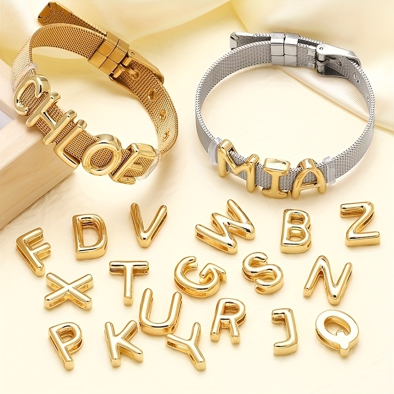 Custom Initial Letter Bracelet Personalized Name Bracelet Dainty Alphabet Bracelet -  NameNecklaceUK