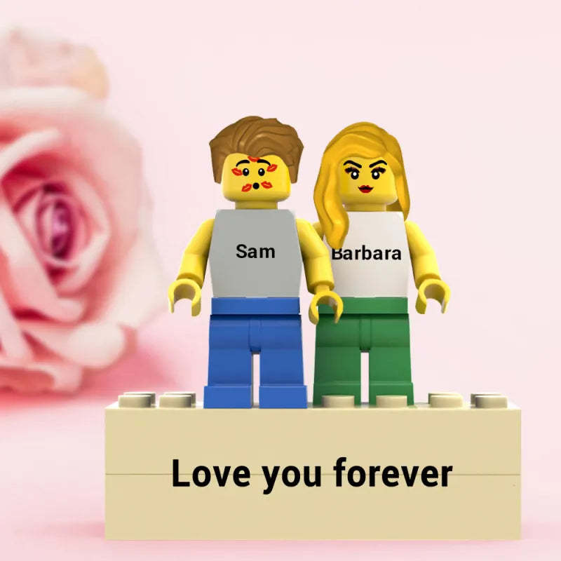 2 People Custom Minifigs Personalized Couple Minifigs - yournamenecklaceuk