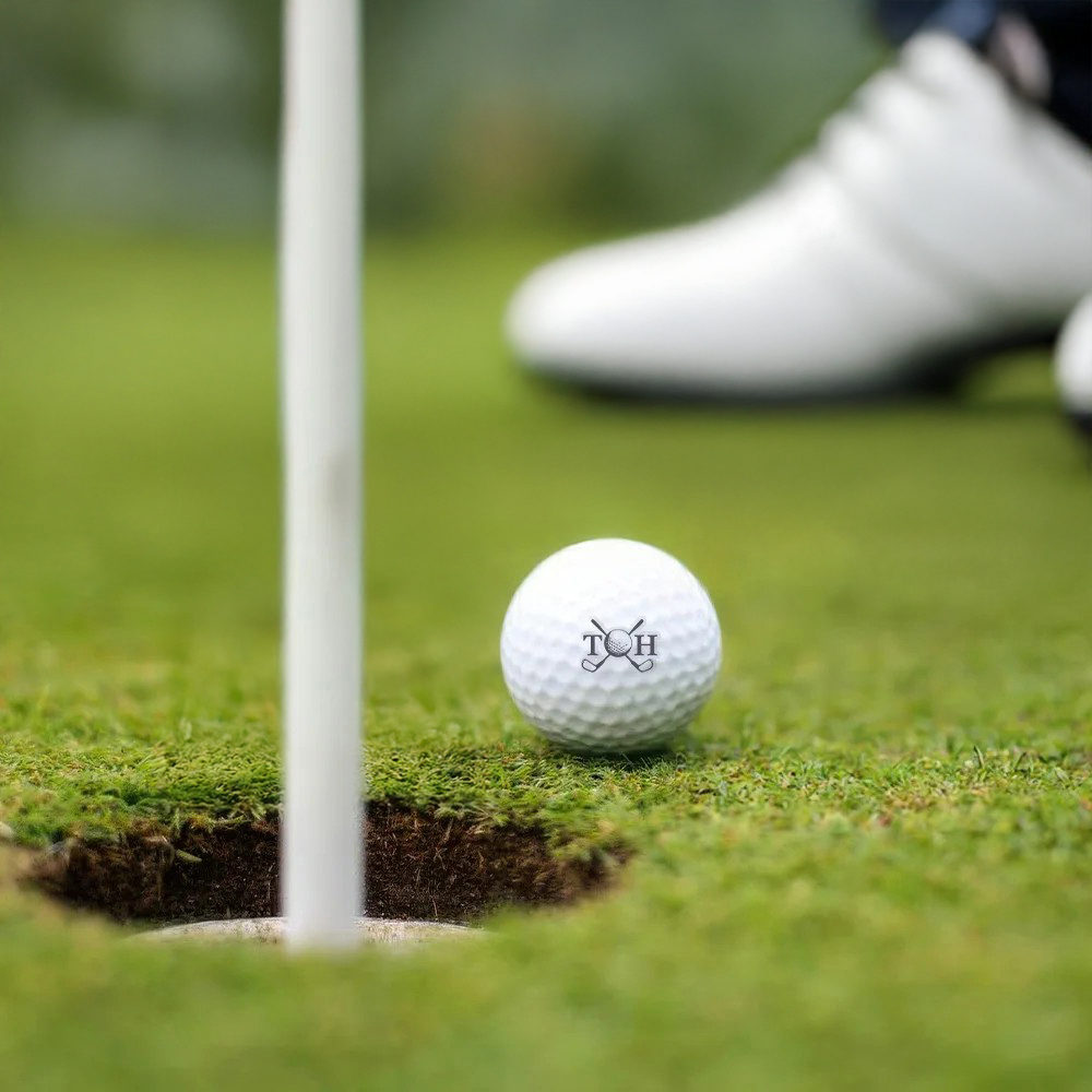 Personalized Monogrammed Initial Golf Ball Stamp with Metal Storage Box Birthday Father's Day Gift for Golf Player - namenecklace