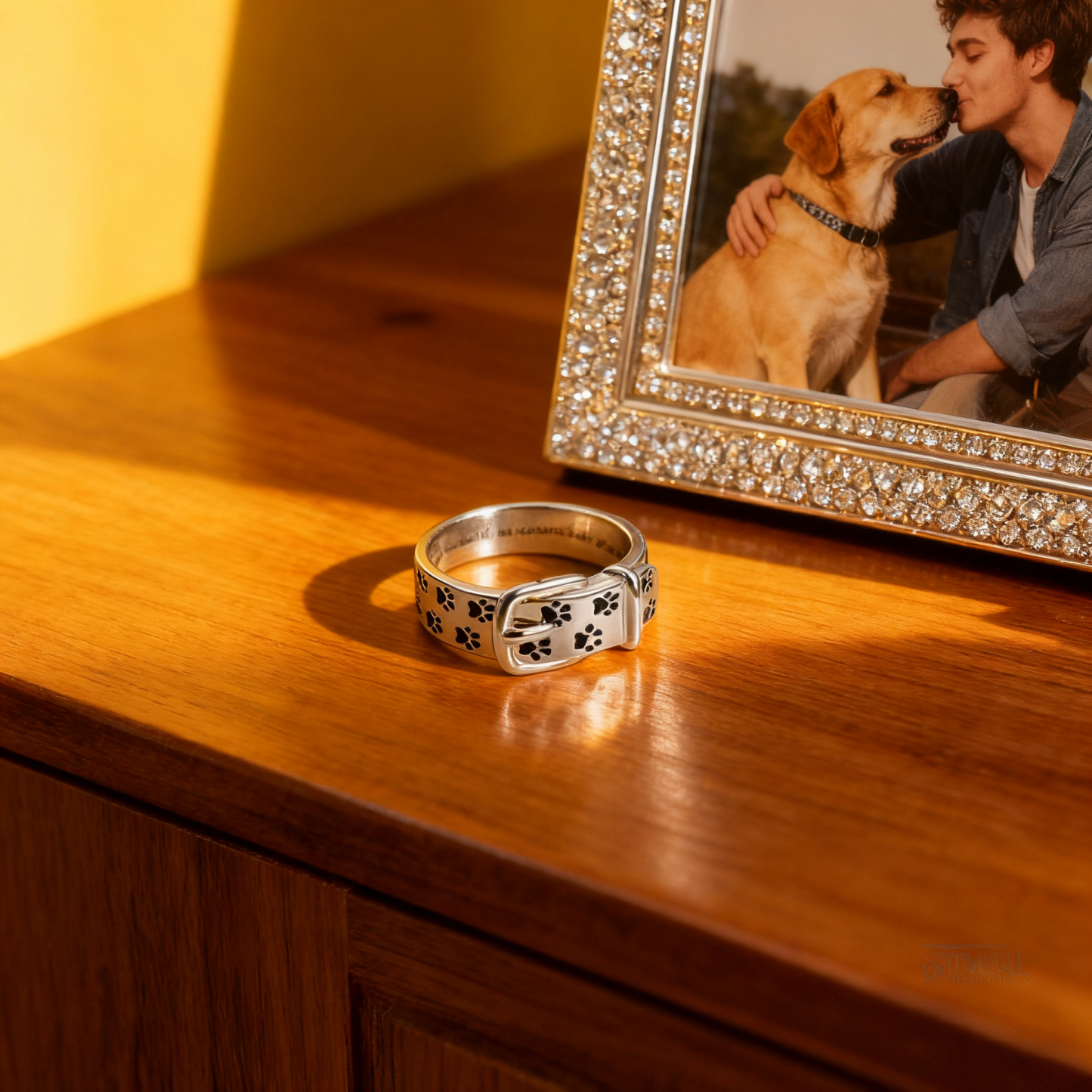 Personalized Pet Collar Ring Custom Engraved Name & Inner Message -  NameNecklaceUK
