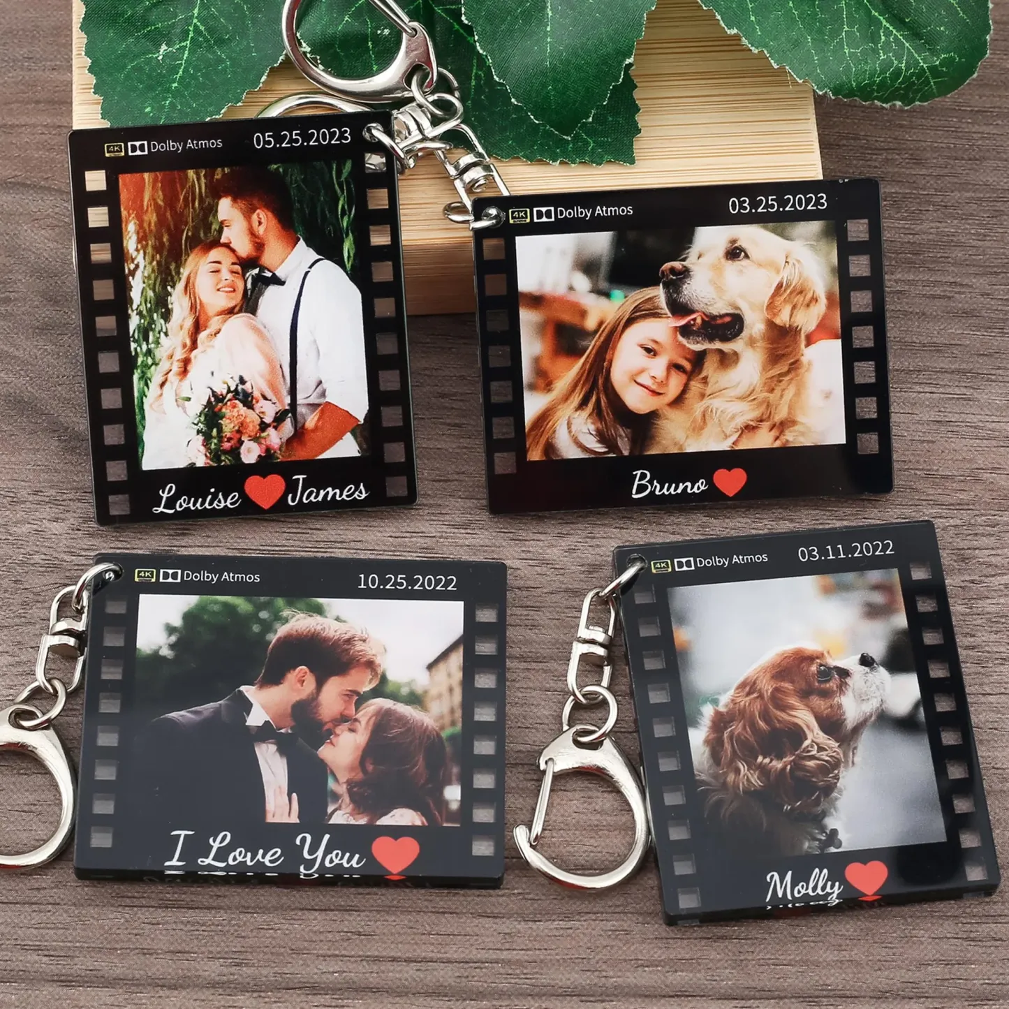 Personalized Photo Film Strip Keychain Custom Film Frame Keychain Movie Film Strip Valentine's Day Gifts -  NameNecklaceUK