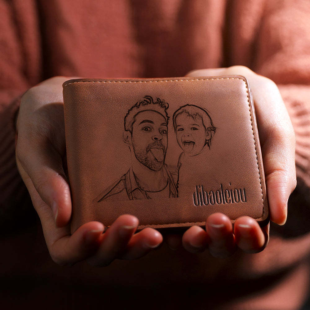 Photo Wallet Short Style Father's Day Gift For Him -  NameNecklaceUK