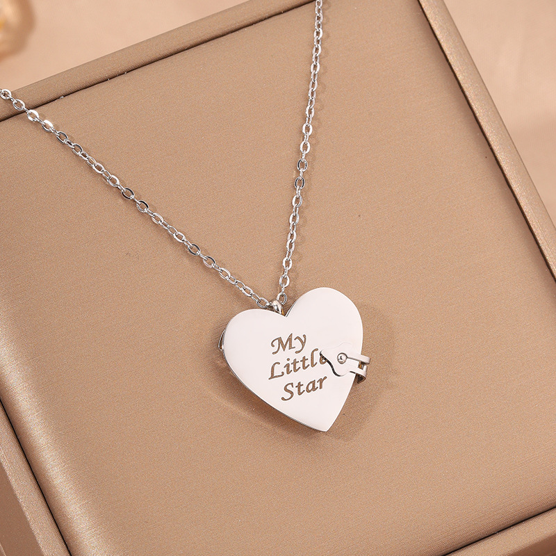 Personalized Heart Book Locket Necklace Custom Seven Page Message Book Pendant Secret Love Letter Anniversary Gift -  NameNecklaceUK