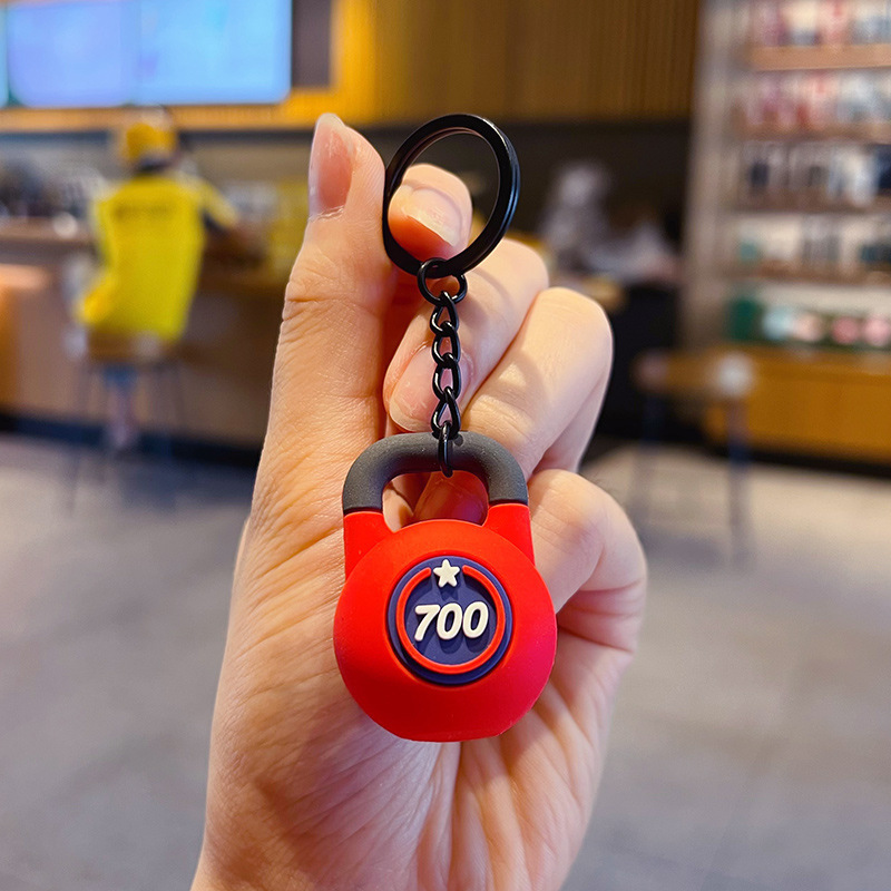 3D Mini Kettlebell Keychain PVC Gym Keychain Durable PVC Kettlebell Keyring Workout Motivation Gift for Trainers -  NameNecklaceUK