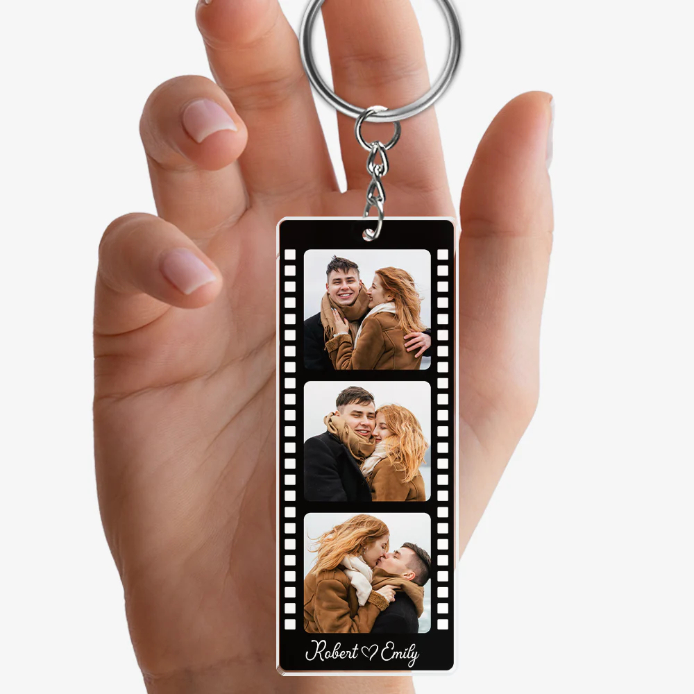 Custom Retro Film Roll KeychainPersonalized Film Strip Photo Keychain Couple Photo Film Keychain Valentines Day Gift -  NameNecklaceUK