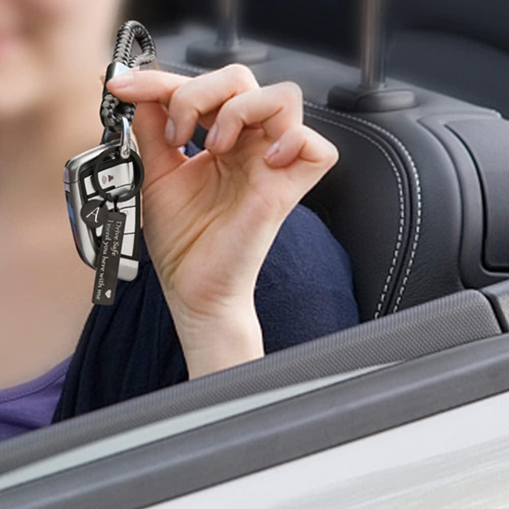 Drive safe keychain for boyfriend, 26 Letter Keychain, I Need You Here with me