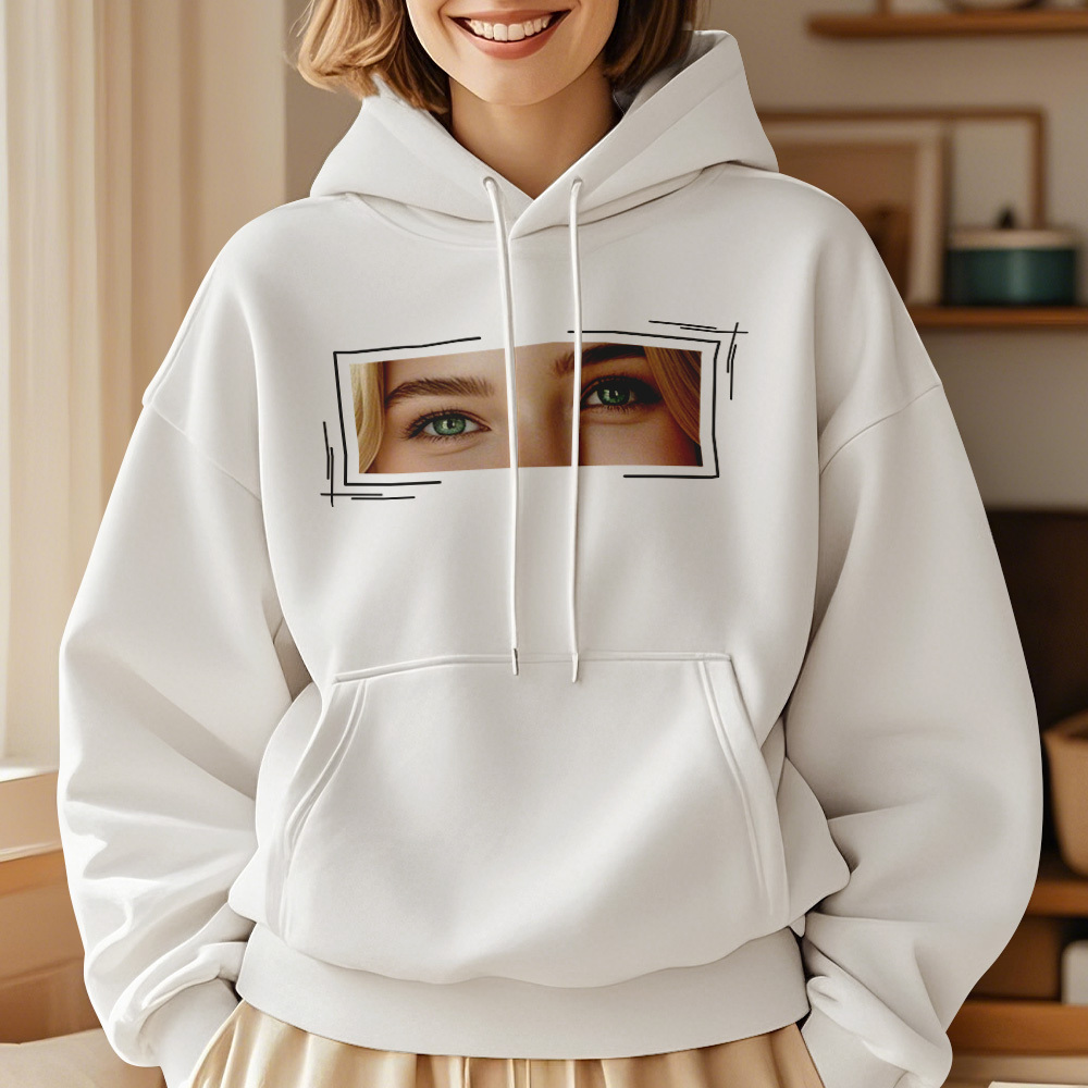 Unique Custom Eyes Hoodies Loved One's Eyes Shirt Personalized Eyes Artwork Tee Unique Eyes Sketch Art from Photo Gift for Your Love -  NameNecklaceUK