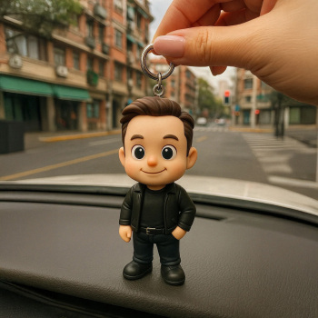 Custom 3D Keychain Figure from Your Photo Personalized Mini Doll Gift Idea