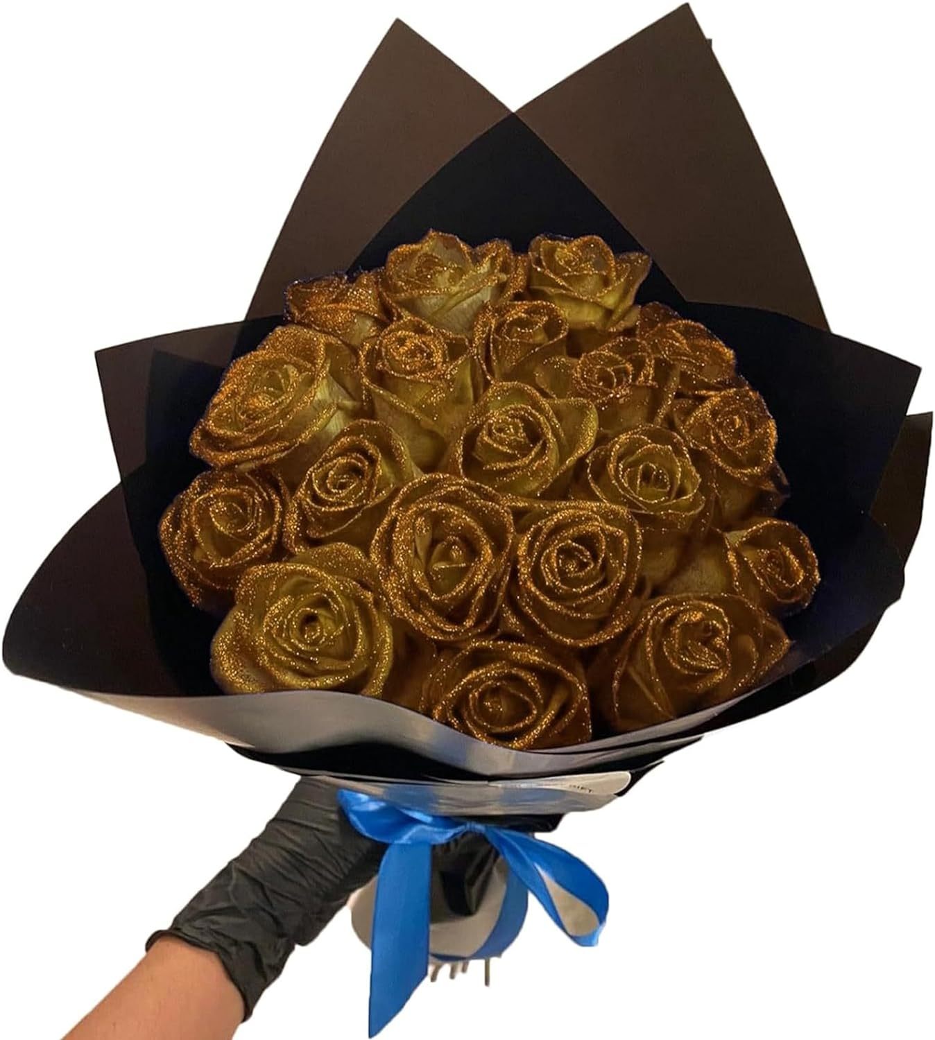 Glitter Rose Bouquet Best Anniversary Gift for Her