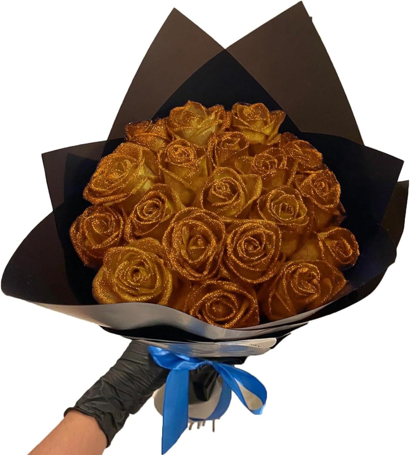 Glitter Rose Bouquet Best Anniversary Gift for Her