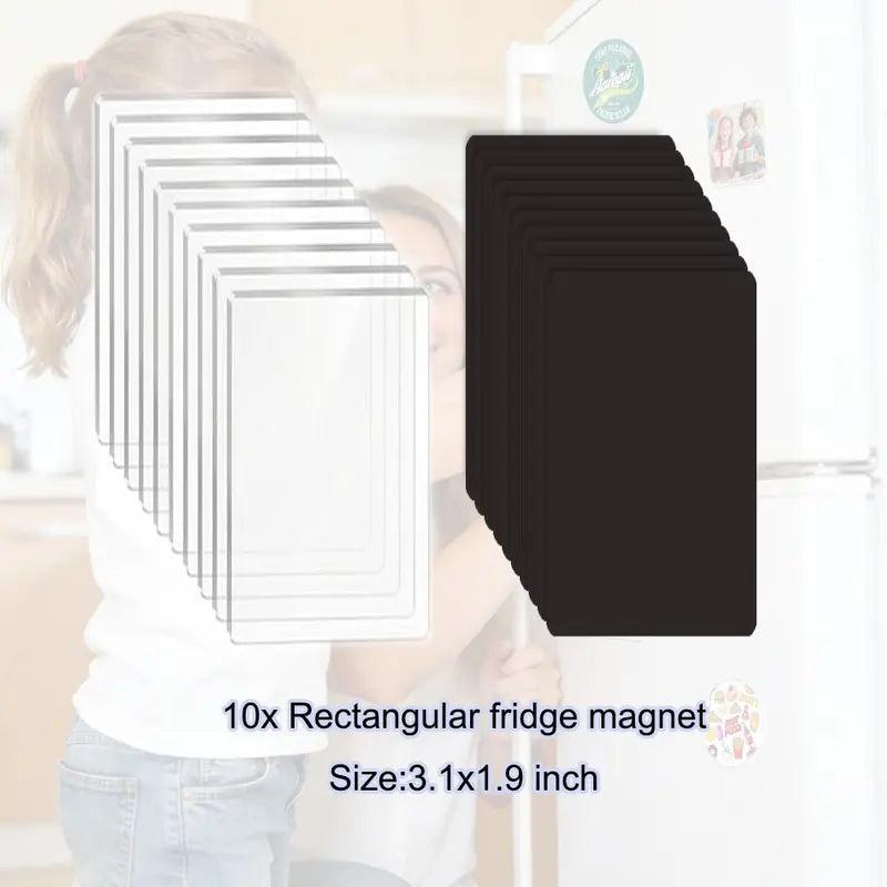 Custom Photo DIY Fridge Magnets, Personalized Acrylic Magnets with Logo Text QR Code, Customizable Logo Fridge Magnet for Wedding Party Favor Home Kitchen Decor & Promotional Gifts -  NameNecklaceUK