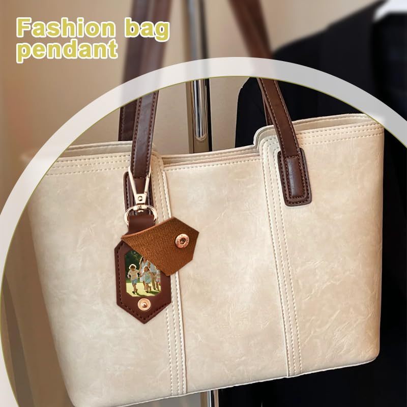 Personalized Photo Leather Keychain Custom Picture Keychain Engraved Leather Keychain Valentine's Day Gift -  NameNecklaceUK