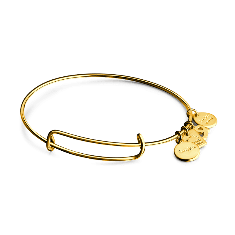 Classic Disc Complete Charm Bangle 14k Gold Plated Special Alloy - yournamenecklaceuk