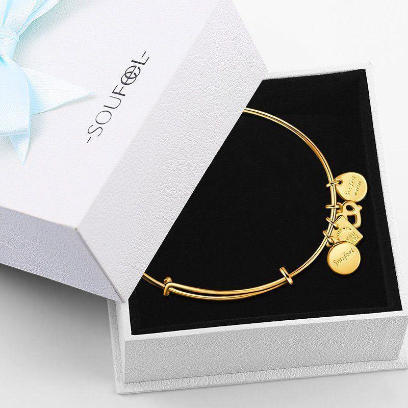 Classic Disc Complete Charm Bangle 14k Gold Plated Special Alloy - yournamenecklaceuk