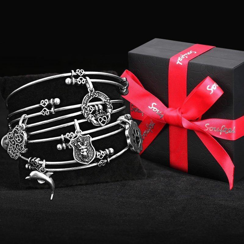 Shell Charm Bangle - yournamenecklaceuk