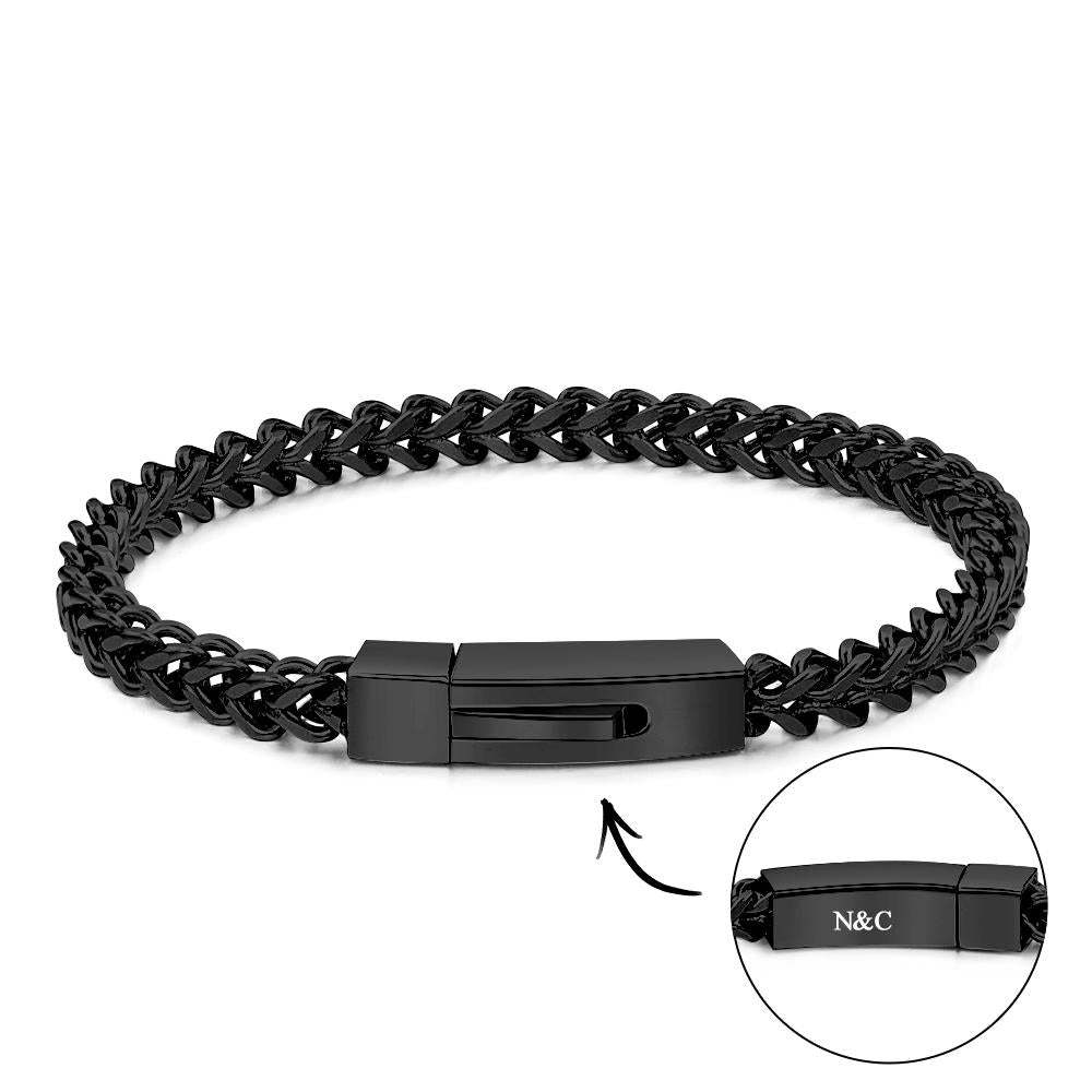 Personalized Name Bar Bracelet Simple Gift for Him - yournamenecklaceuk