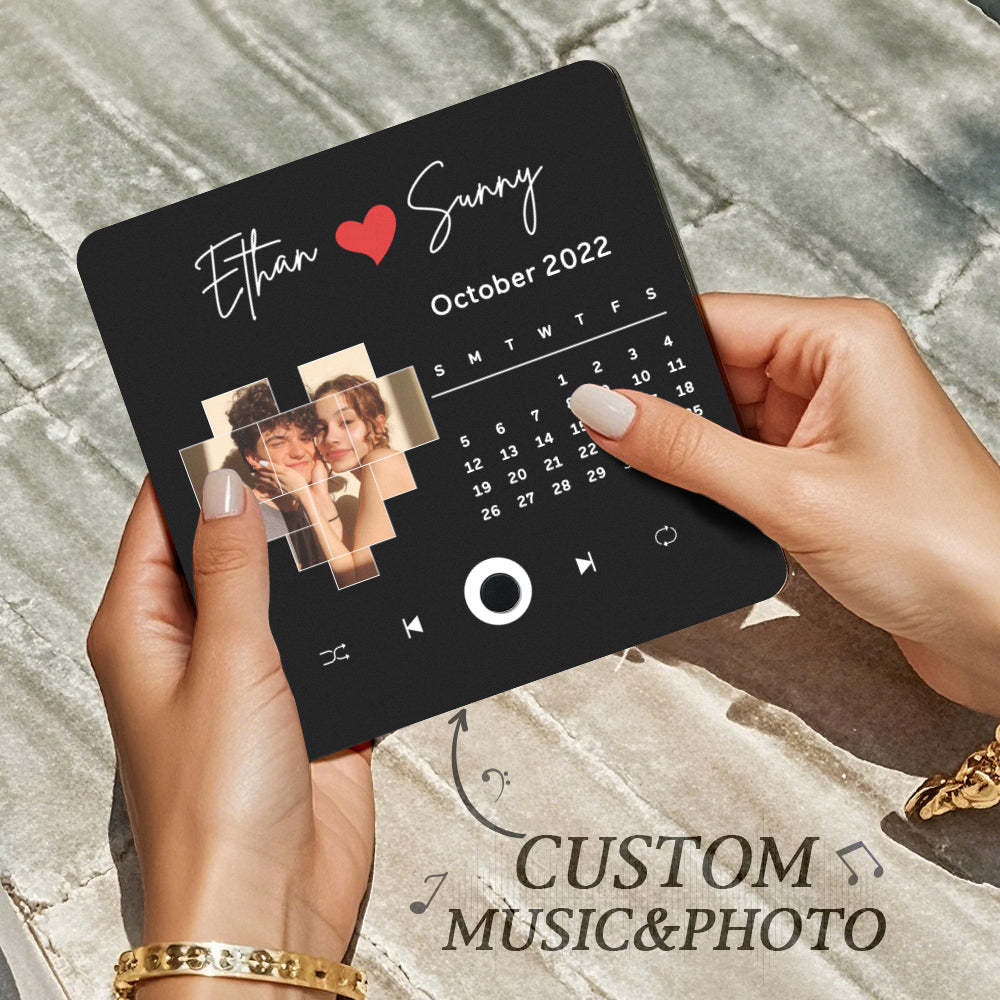 Personalized Photo Album Fridge Magnet Music Wall Photo Sticker Music Movement That Can Be Played Without Cell Phone Music Fridge Magnet Pro Can Play Songs - NameNecklace