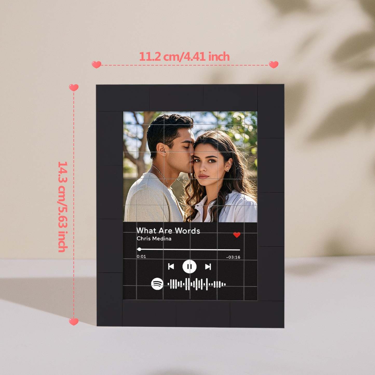 Customized Photo Building Blocks Fridge Magnet Personalized Spotify Music Fridge Magnet Gift Ideas - yournamenecklaceuk