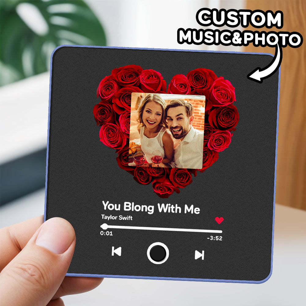 Personalized Photo Album Fridge Magnet Music Wall Photo Sticker Music Movement That Can Be Played Without Cell Phone Music Fridge Magnet Pro Can Play Songs - NameNecklace
