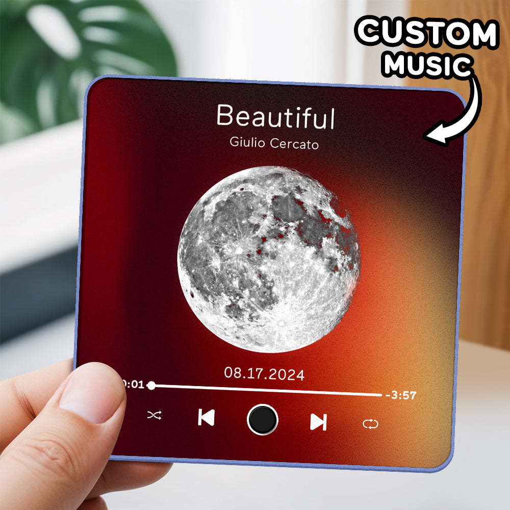 Personalized Photo Album Fridge Magnet Music Wall Photo Sticker Music Movement That Can Be Played Without Cell Phone Music Fridge Magnet Pro Can Play Songs - NameNecklace